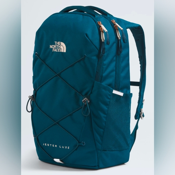 NWT The North Face Jester Luxe Backpack In Midnight Petrol - Back To School ✓ - Picture 1 of 7